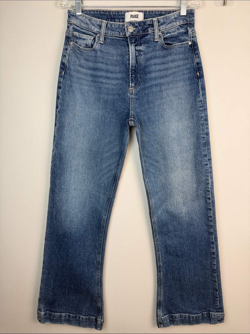 Paige Leenah Wide Leg High Rise Jean Organic Cotton Stretch Size 28 Clean Beauty - Picture 2 of 16